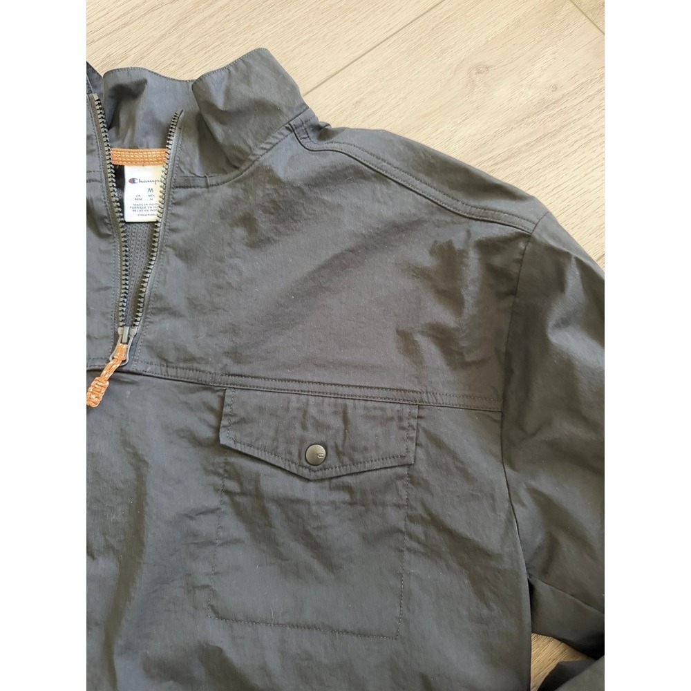 Champion Womens Black Quarter Zip Windbreaker Jacket S96570 Stretch Mesh Lined M - Picture 4 of 8